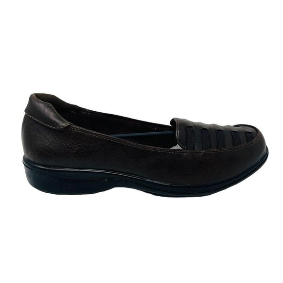 Easy Street Shoes - New Easy Street Genesis Womans Sz 9M Slip On Heel Round Toe‎ Shoes Brown NIB